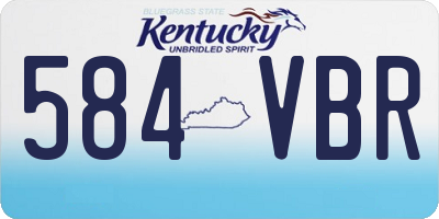 KY license plate 584VBR