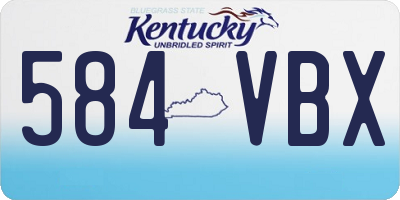 KY license plate 584VBX