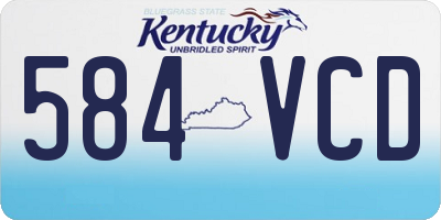 KY license plate 584VCD