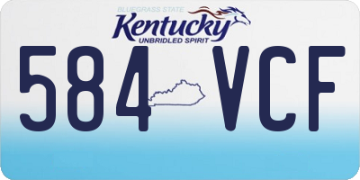 KY license plate 584VCF