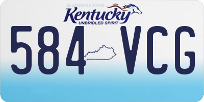 KY license plate 584VCG