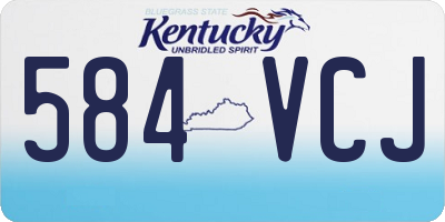 KY license plate 584VCJ