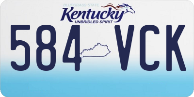 KY license plate 584VCK