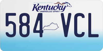 KY license plate 584VCL