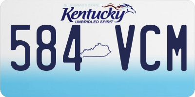 KY license plate 584VCM