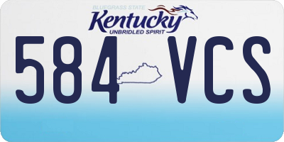 KY license plate 584VCS