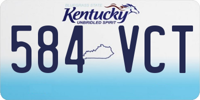 KY license plate 584VCT