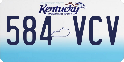 KY license plate 584VCV