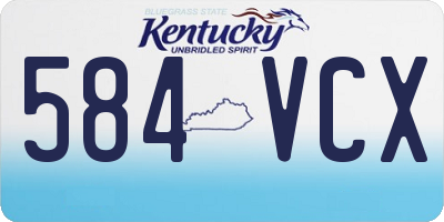 KY license plate 584VCX