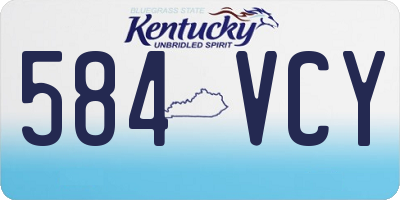 KY license plate 584VCY
