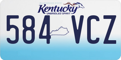 KY license plate 584VCZ