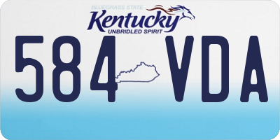 KY license plate 584VDA
