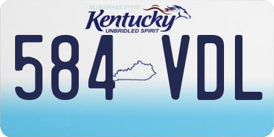 KY license plate 584VDL