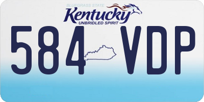 KY license plate 584VDP