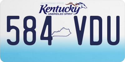 KY license plate 584VDU