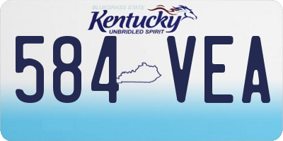 KY license plate 584VEA