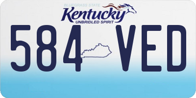 KY license plate 584VED