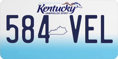 KY license plate 584VEL