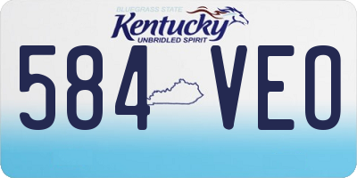 KY license plate 584VEO