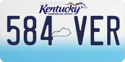 KY license plate 584VER