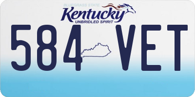KY license plate 584VET