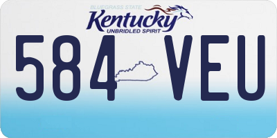 KY license plate 584VEU