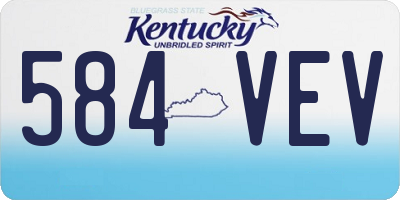 KY license plate 584VEV