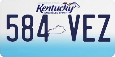 KY license plate 584VEZ