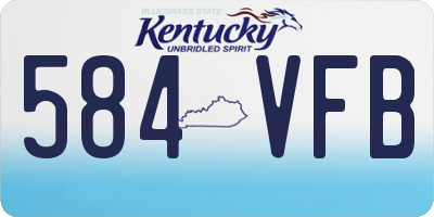 KY license plate 584VFB