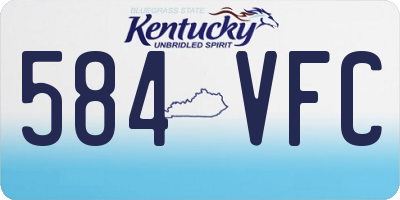 KY license plate 584VFC