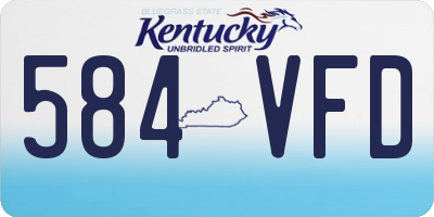KY license plate 584VFD