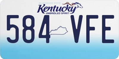 KY license plate 584VFE