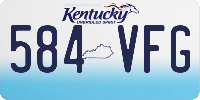KY license plate 584VFG