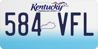 KY license plate 584VFL