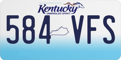 KY license plate 584VFS