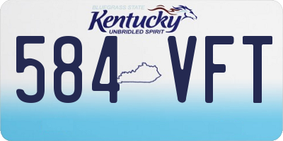 KY license plate 584VFT
