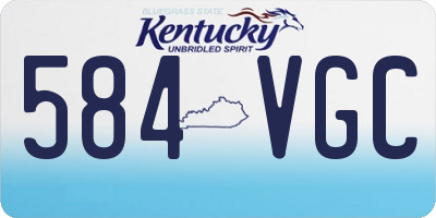 KY license plate 584VGC
