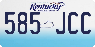 KY license plate 585JCC