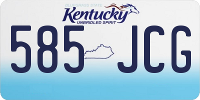 KY license plate 585JCG