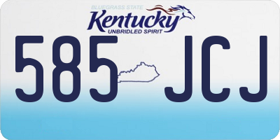 KY license plate 585JCJ