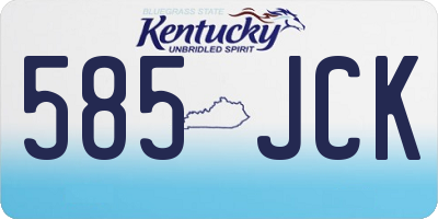 KY license plate 585JCK