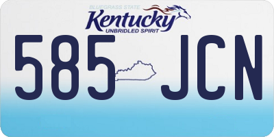 KY license plate 585JCN