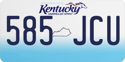 KY license plate 585JCU