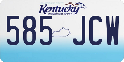 KY license plate 585JCW