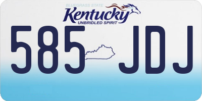 KY license plate 585JDJ