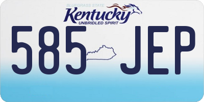 KY license plate 585JEP