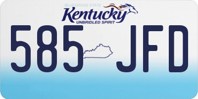 KY license plate 585JFD