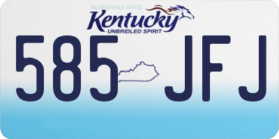 KY license plate 585JFJ