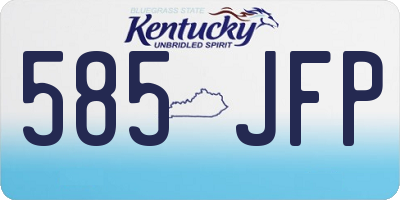 KY license plate 585JFP