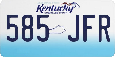 KY license plate 585JFR